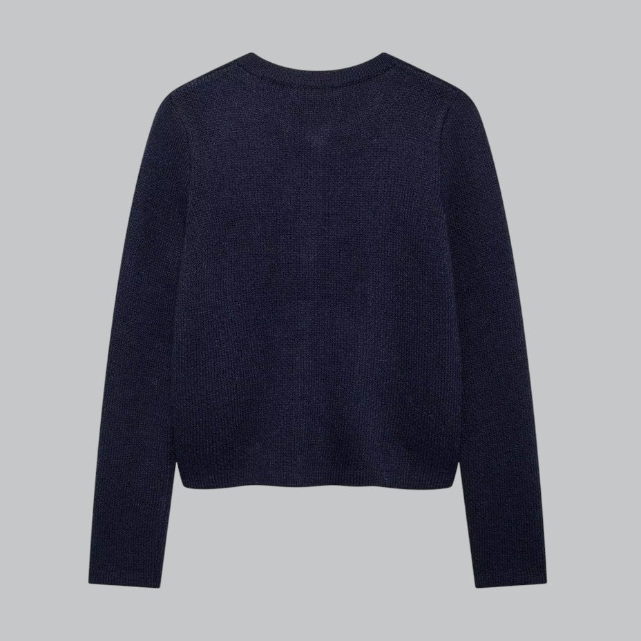 Elarova | Weicher Strickcardigan mit goldenen Knöpfen