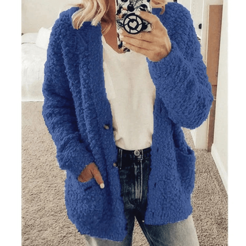 Elarova | Weicher Strickjacke Warmer Damenpullover Flauschiges Design