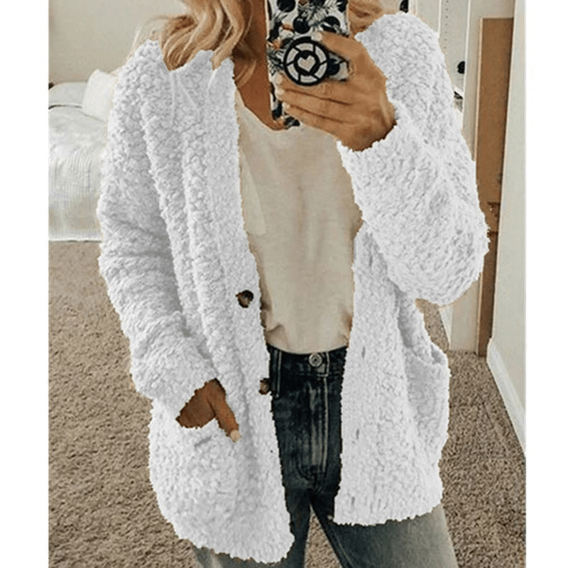 Elarova | Weicher Strickjacke Warmer Damenpullover Flauschiges Design