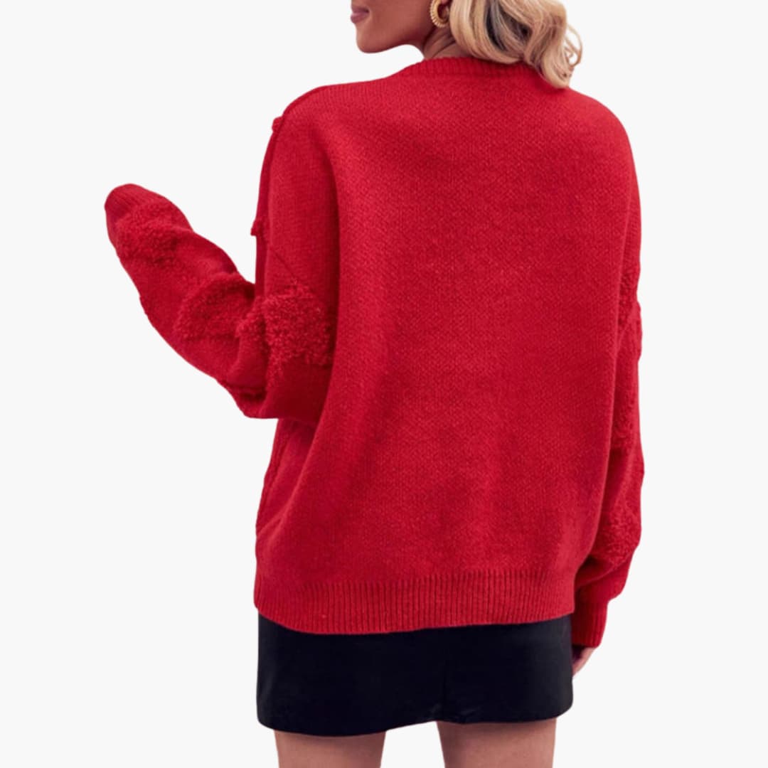 Elarova | Weihnachtspullover für Damen mit 3D-Details