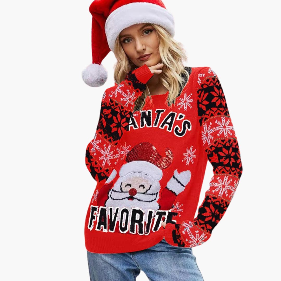 Elarova | Weihnachtspullover für Damen mit Rentier