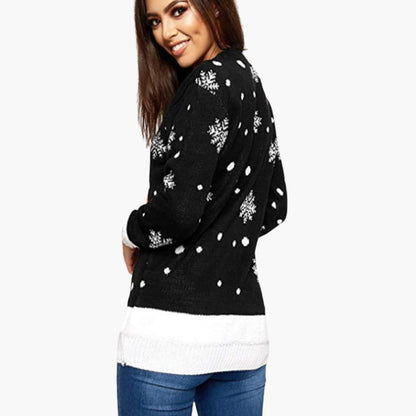 Elarova | Weihnachtspullover für Damen mit festlichem Design und großem Motiv