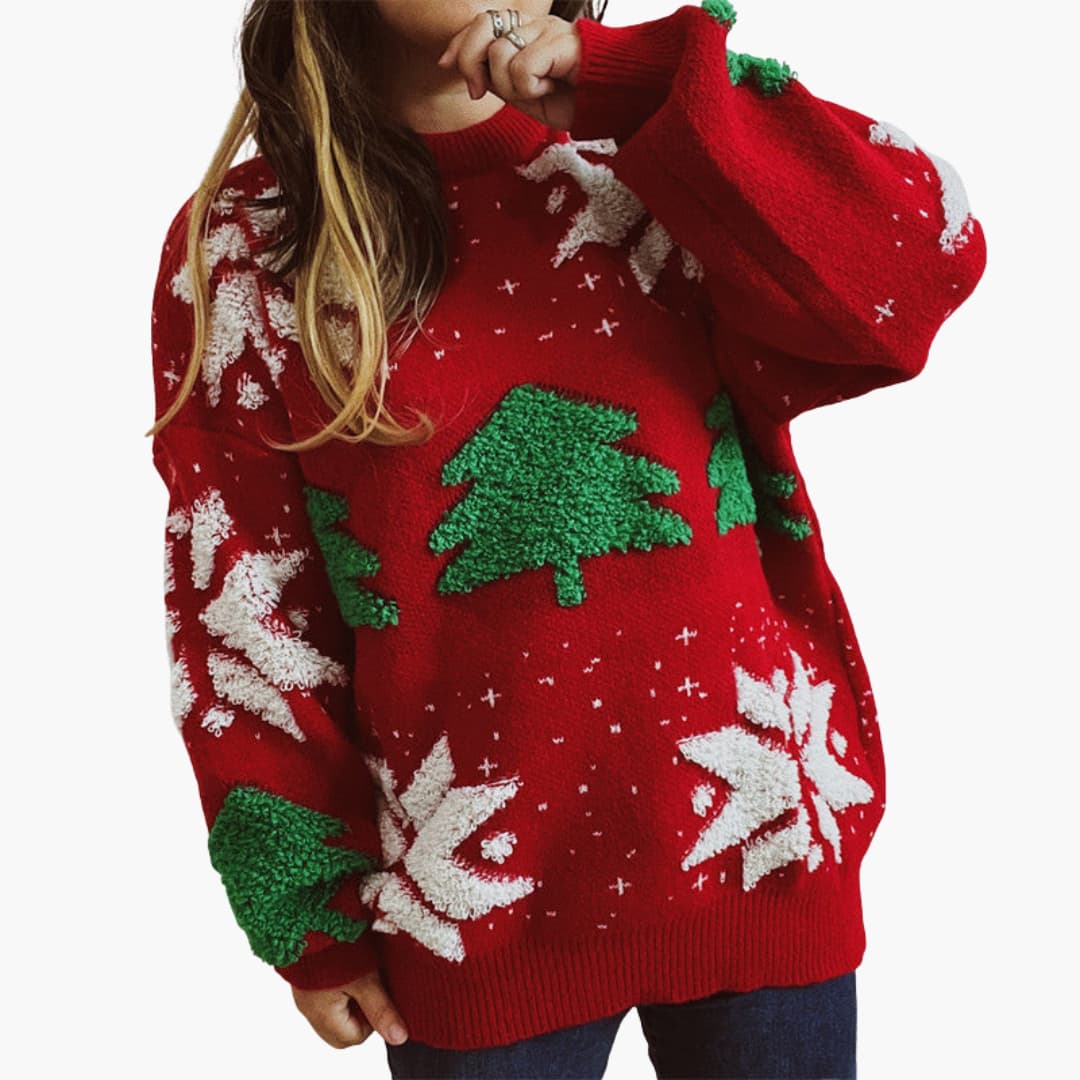 Elarova | Weihnachtspullover für Damen mit festlichem Motiv