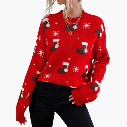 Elarova | Weihnachtspullover für Damen mit festlichem Motiv