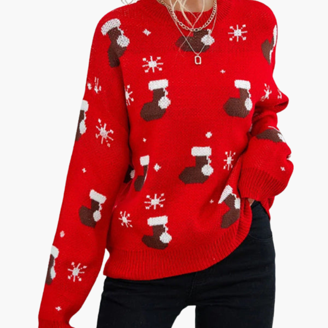 Elarova | Weihnachtspullover für Damen mit festlichem Motiv