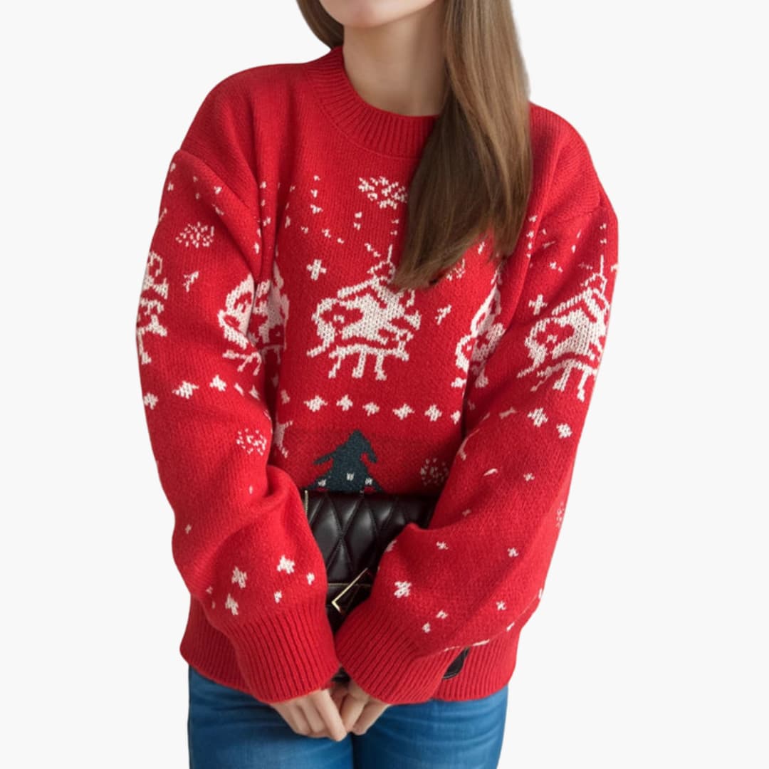 Elarova | Weihnachtspullover für Damen mit festlichen Motiven