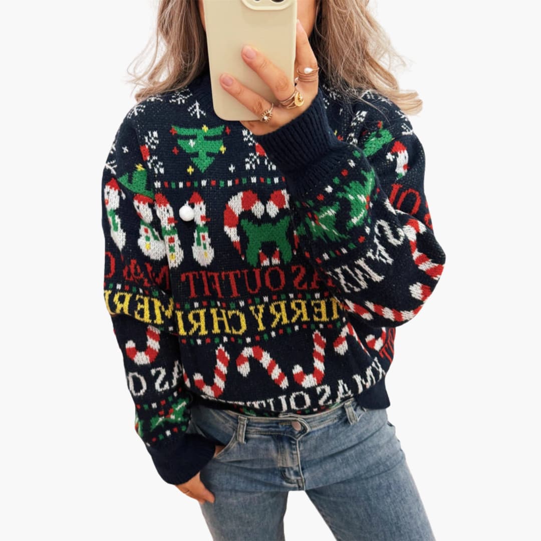 Elarova | Weihnachtspullover für Damen mit nordischem Design