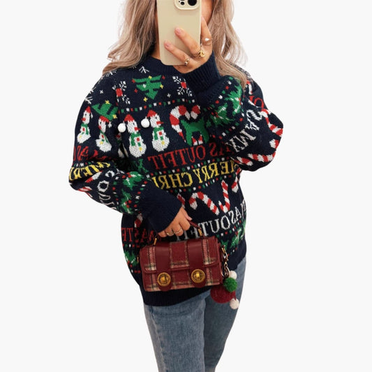 Elarova | Weihnachtspullover für Damen mit nordischem Design