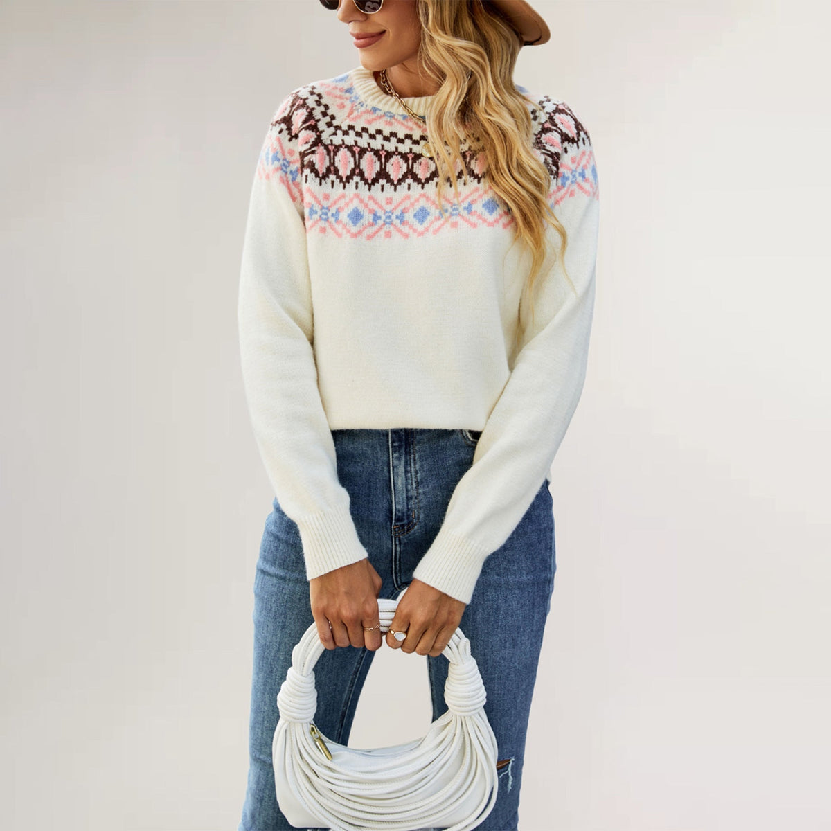 Elarova | Weinlese Strickpullover
