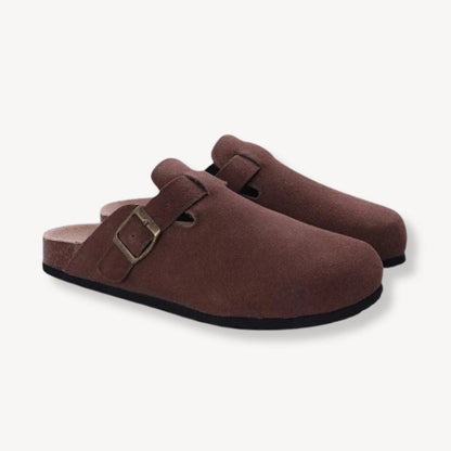 Elarova | Wildleder-Clogs mit Schnalle, Unisex