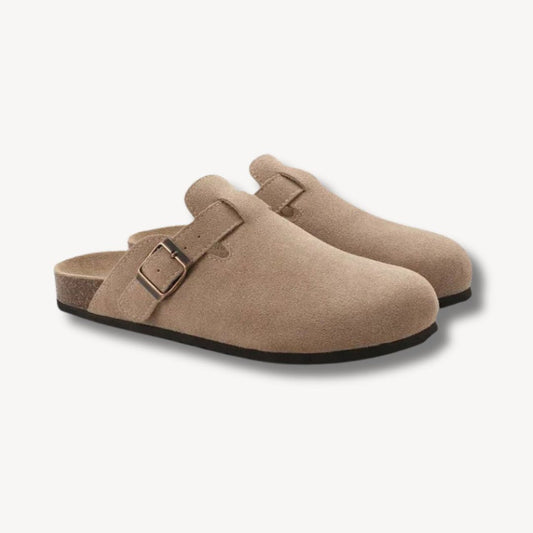 Elarova | Wildleder-Clogs mit Schnalle, Unisex