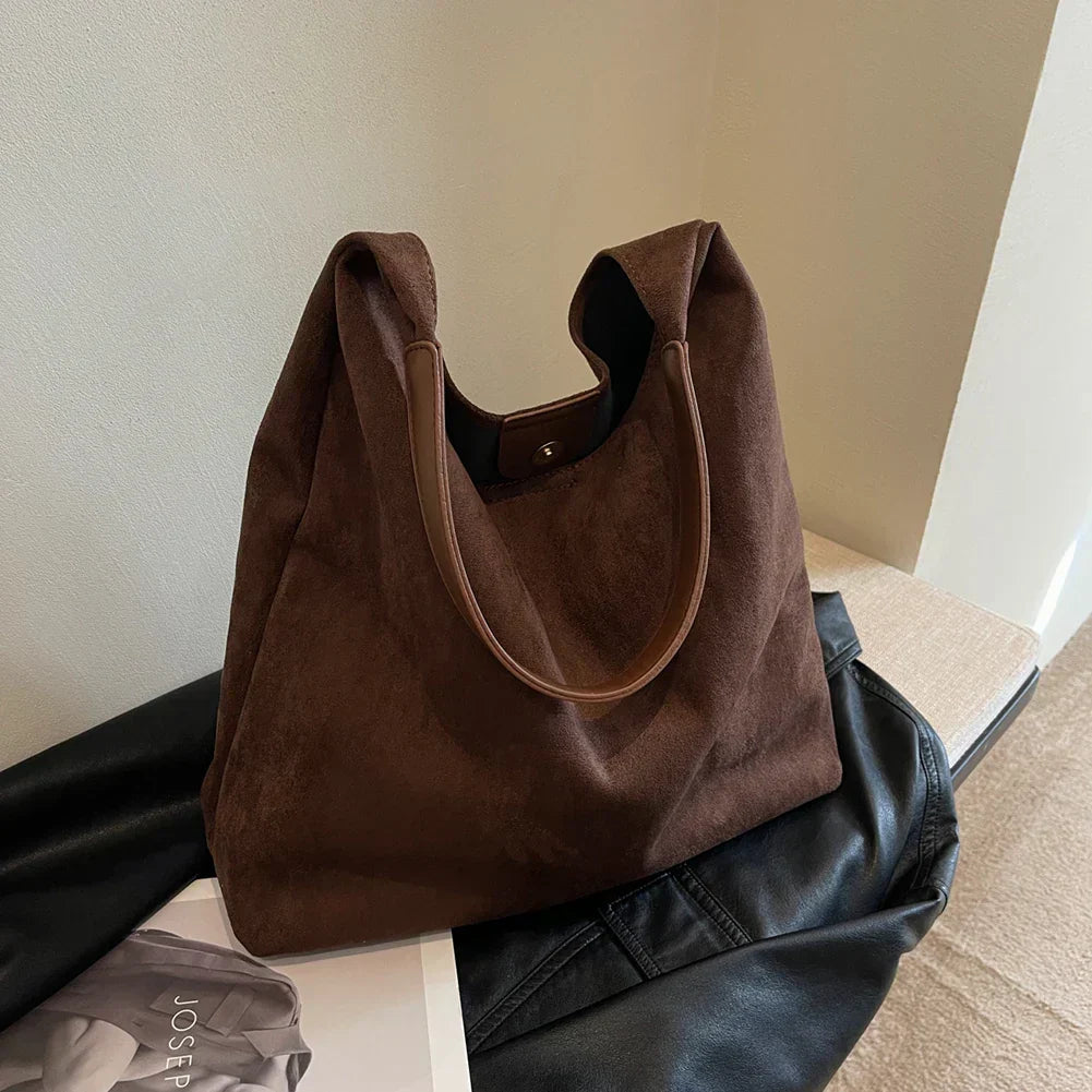 Elarova | Wildleder Tote Tasche mit geräumigem Innenraum und stilvollem Design