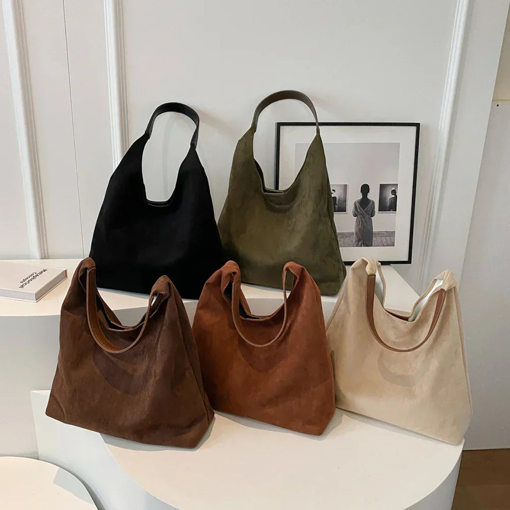 Elarova | Wildleder Tote Tasche mit geräumigem Innenraum und stilvollem Design