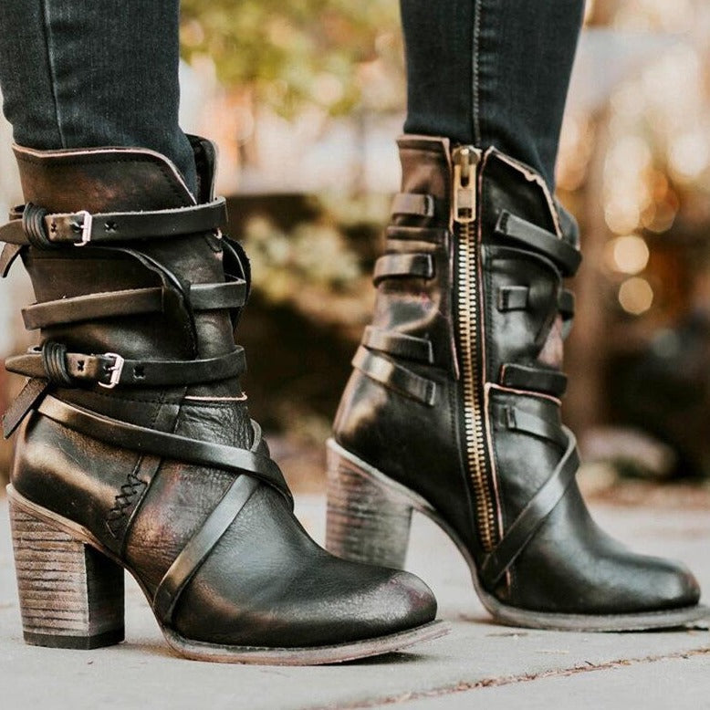 Elarova | Winter Damen Lederstiefel