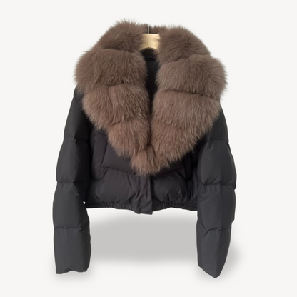 Elarova | Winter-Pufferjacke mit Kunstpelzkragen für Damen