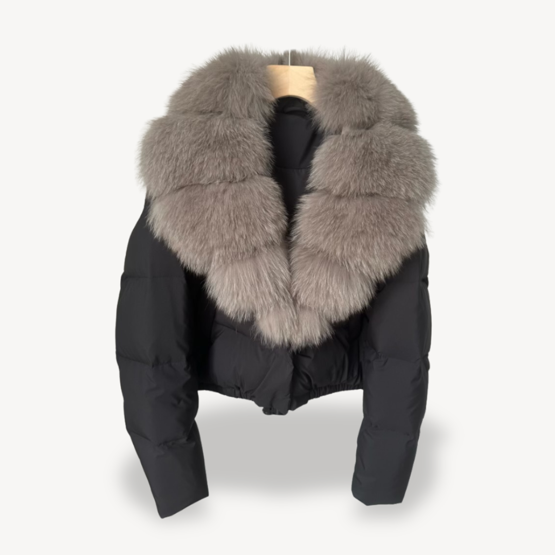 Elarova | Winter-Pufferjacke mit Kunstpelzkragen für Damen