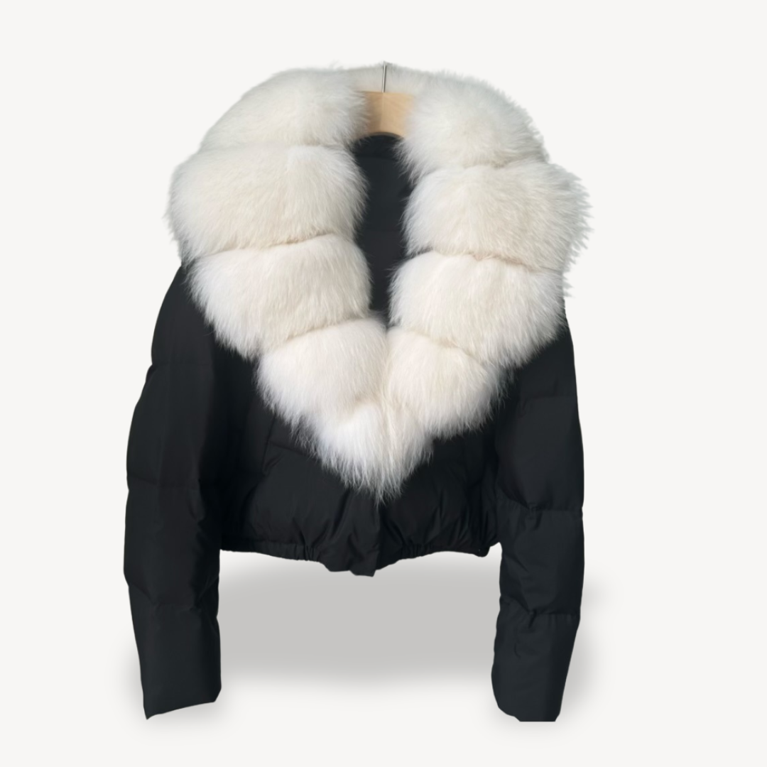 Elarova | Winter-Pufferjacke mit Kunstpelzkragen für Damen