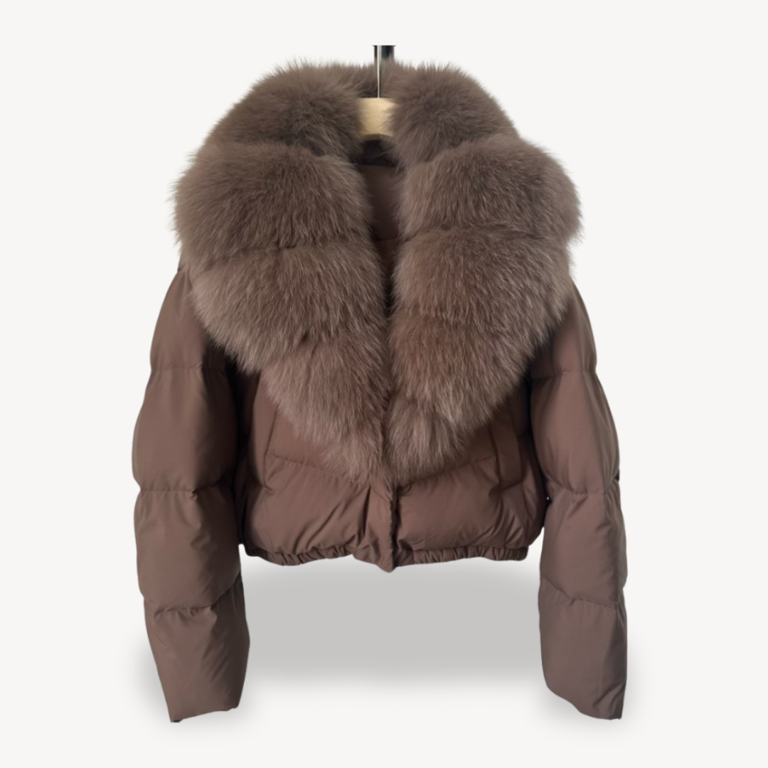 Elarova | Winter-Pufferjacke mit Kunstpelzkragen für Damen