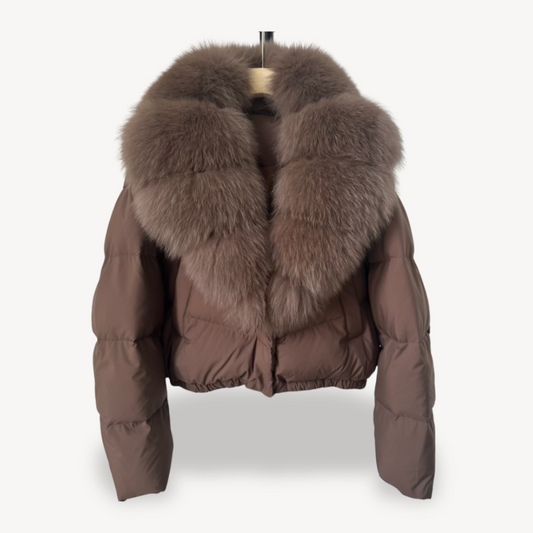 Elarova | Winter-Pufferjacke mit Kunstpelzkragen für Damen