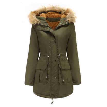Elarova | Winterparka mit Kunstfell und TeddyFütterung