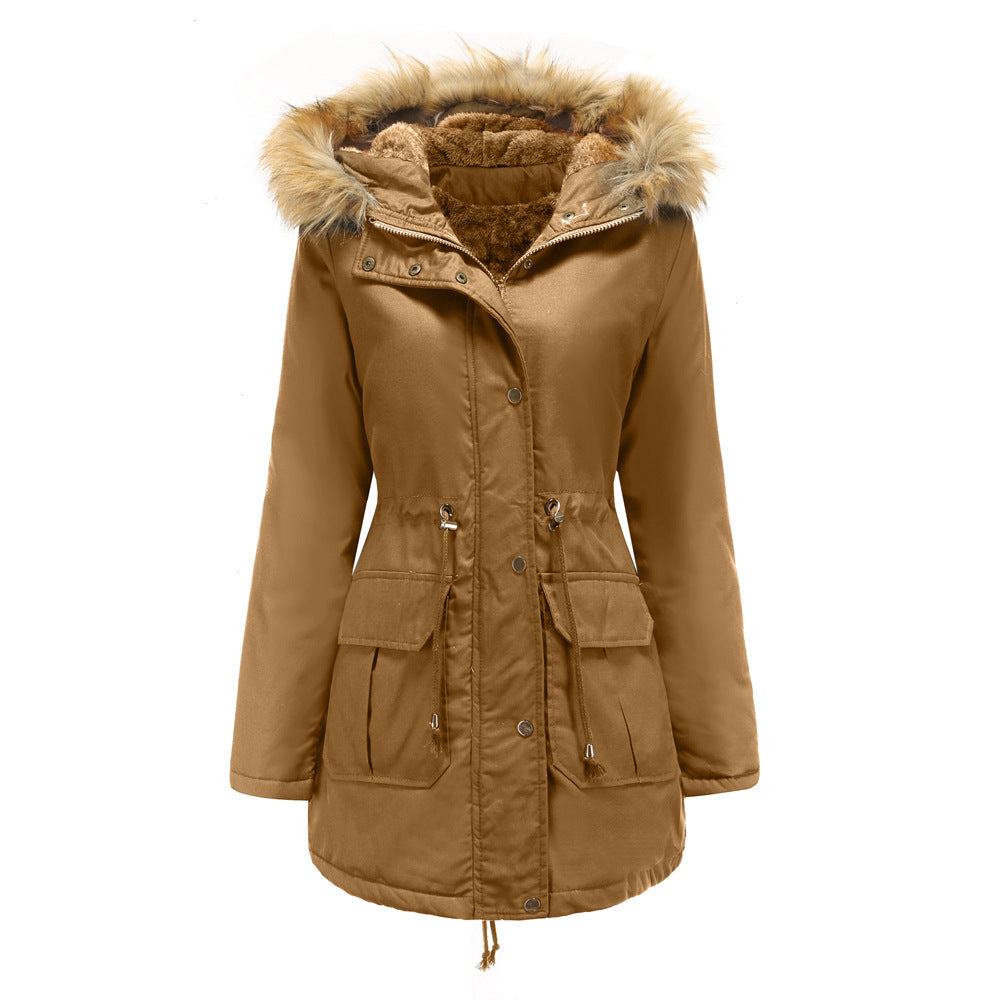 Elarova | Winterparka mit Kunstfell und TeddyFütterung