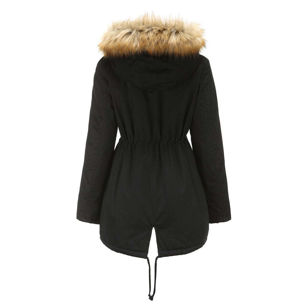 Elarova | Winterparka mit Kunstfell und TeddyFütterung
