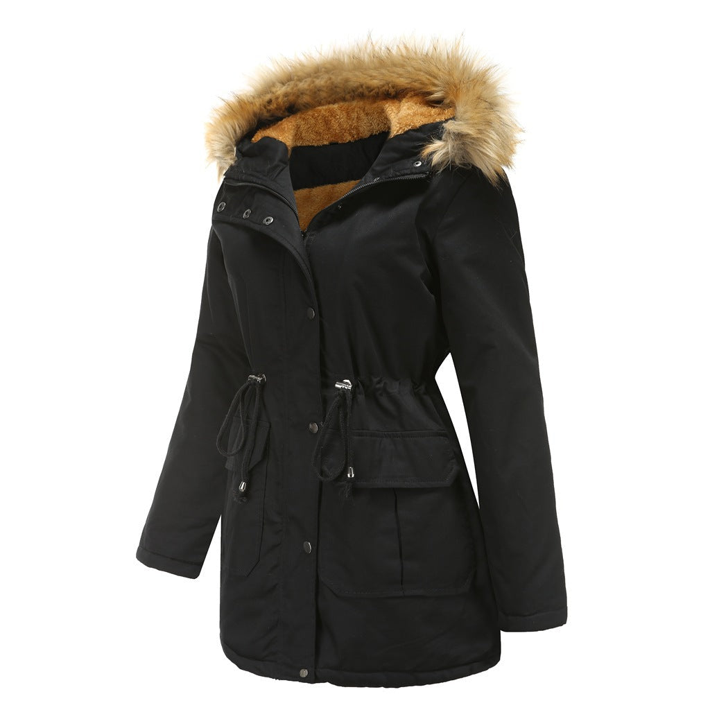 Elarova | Winterparka mit Kunstfell und TeddyFütterung