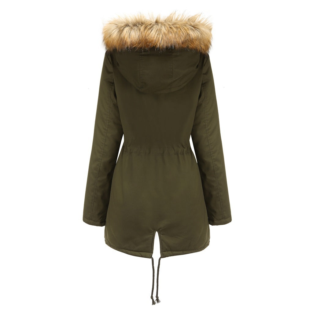 Elarova | Winterparka mit Kunstfell und TeddyFütterung