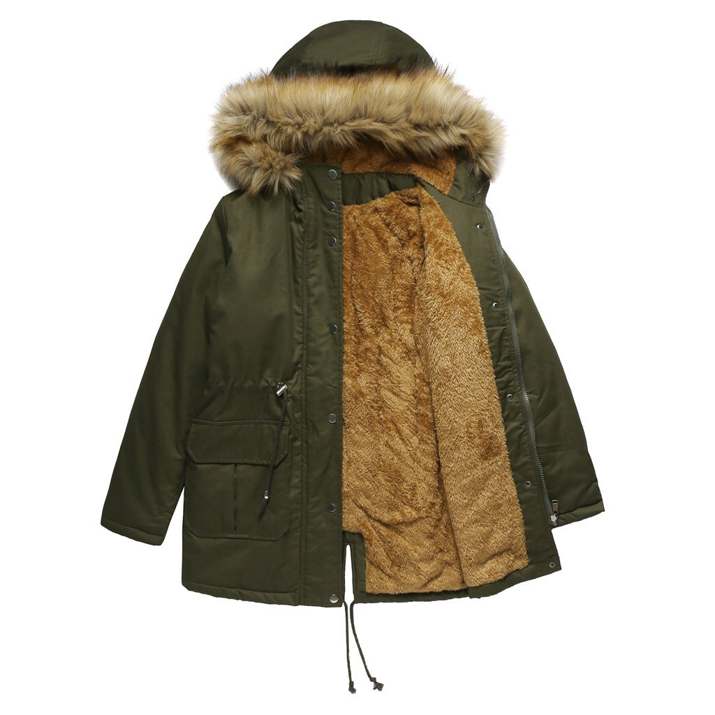 Elarova | Winterparka mit Kunstfell und TeddyFütterung