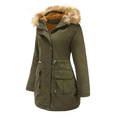 Elarova | Winterparka mit Kunstfell und TeddyFütterung