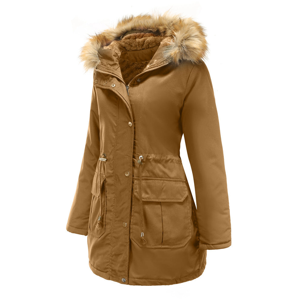 Elarova | Winterparka mit Kunstfell und TeddyFütterung