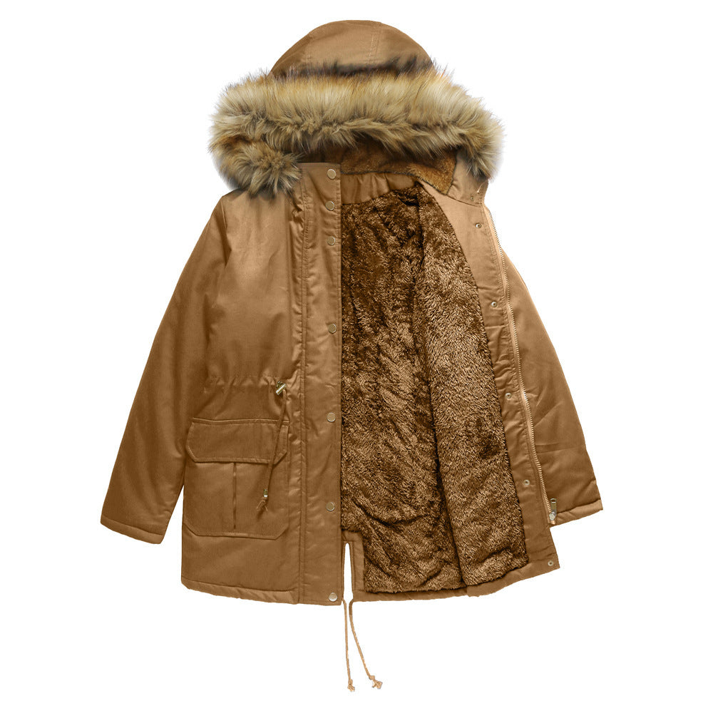 Elarova | Winterparka mit Kunstfell und TeddyFütterung