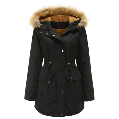Elarova | Winterparka mit Kunstfell und TeddyFütterung