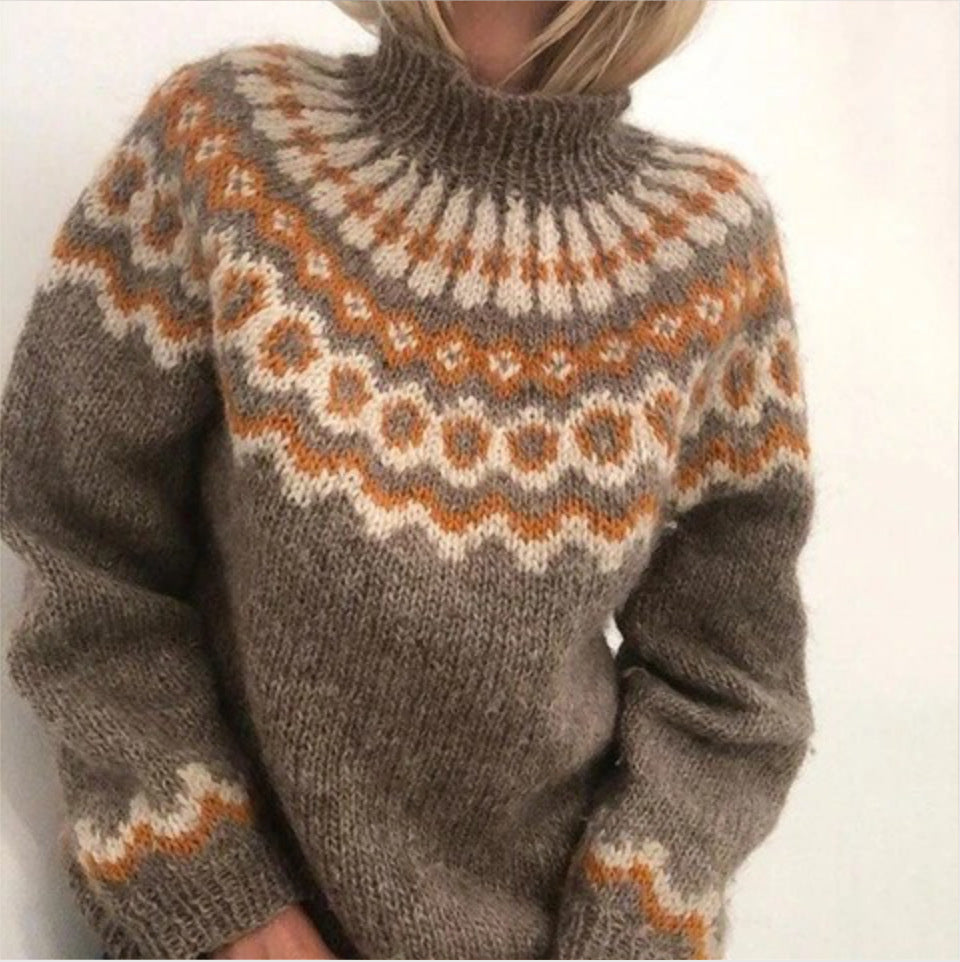 Elarova | Winterpullover weicher WollKaschmir Damenpullover für kalte Tage