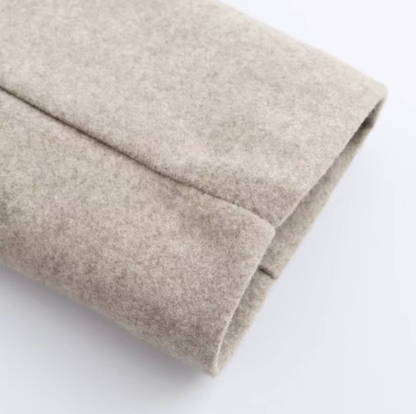 Elarova | Woll-Trenchcoat mit Pelz für Damen