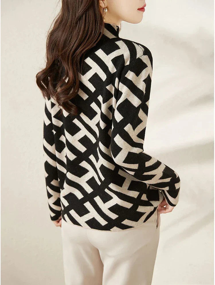 Elarova | Wunderschöner geometrischer Pullover