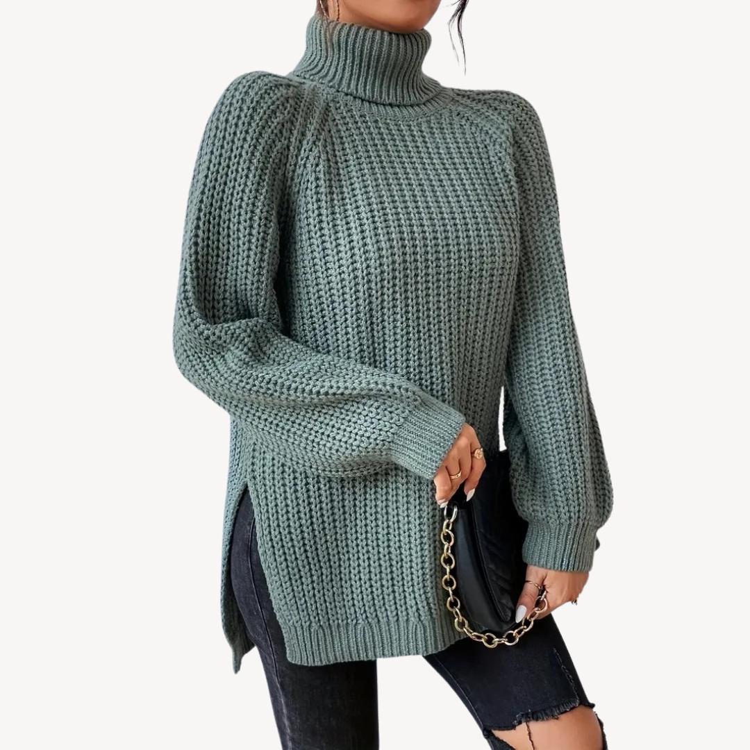 Elarova | Y2K Rollkragen-Strickpullover für Damen