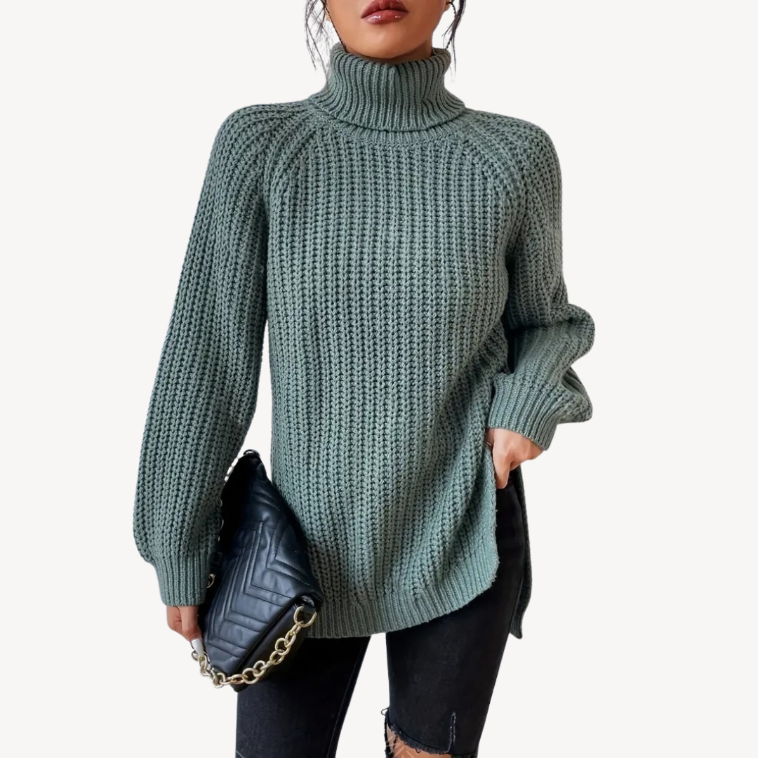 Elarova | Y2K Rollkragen-Strickpullover für Damen