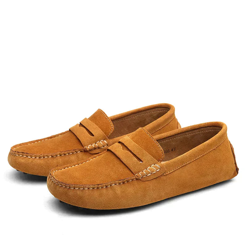 Elarova | Zeitlose Wildleder Slipper Im Italienischen Stil