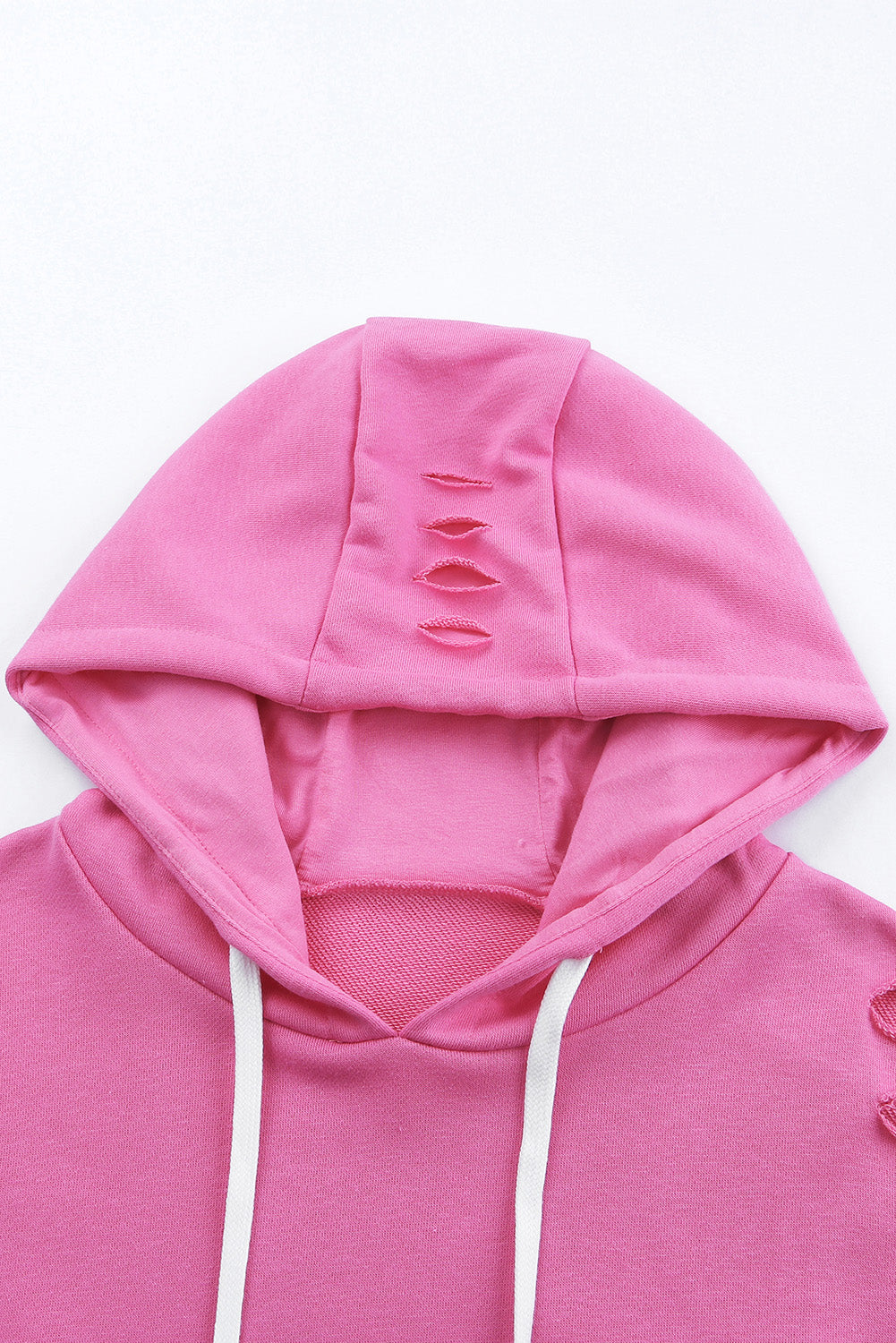 Elarova | Zerrissene Kapuzenpullover mit Langen Ärmeln und Kordelzug