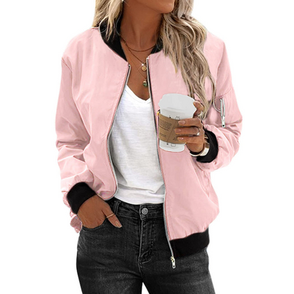 Elarova | Zip Bomberjacke Lässig Für Damen