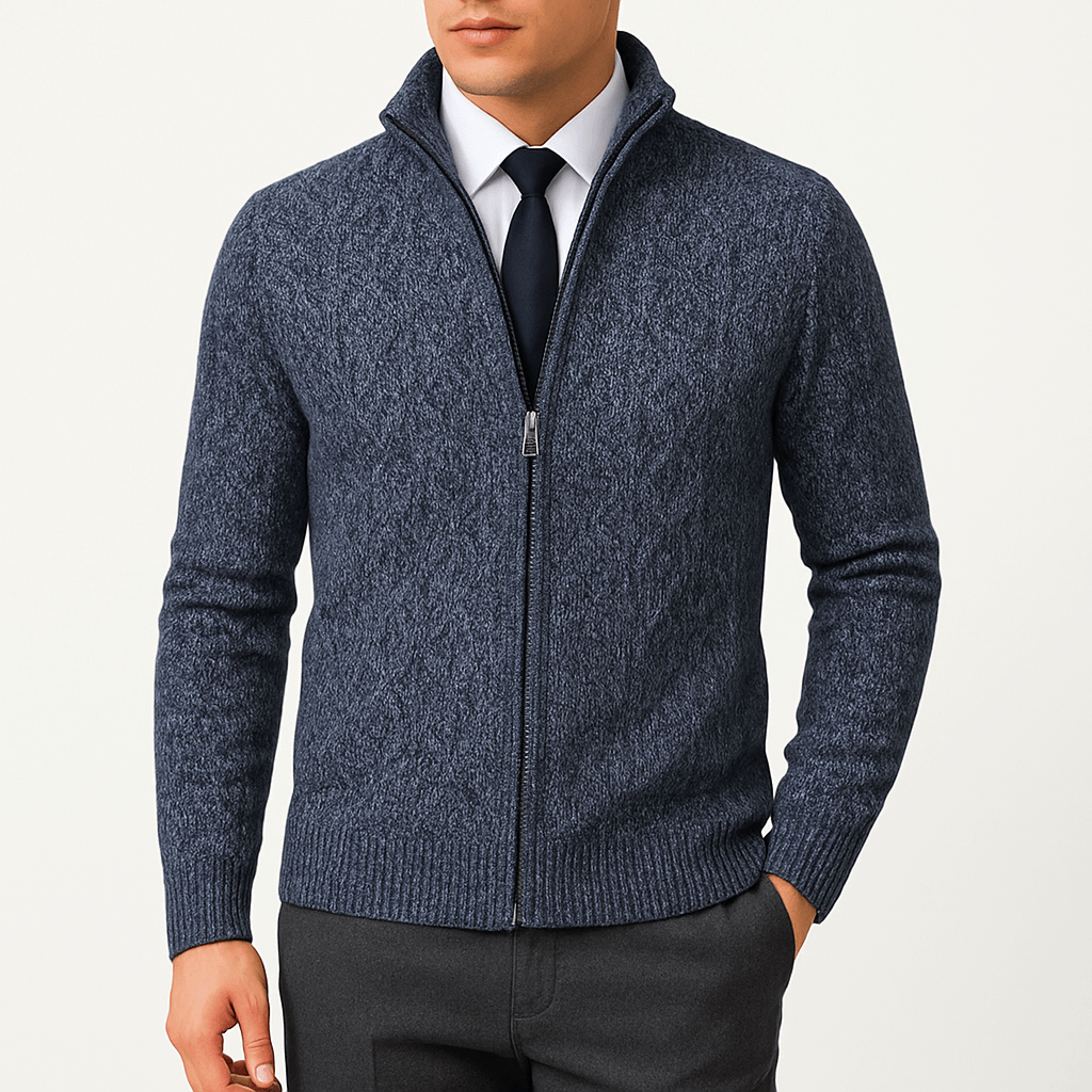 Elarova | Zopfmuster-Cardigan mit Reißverschluss