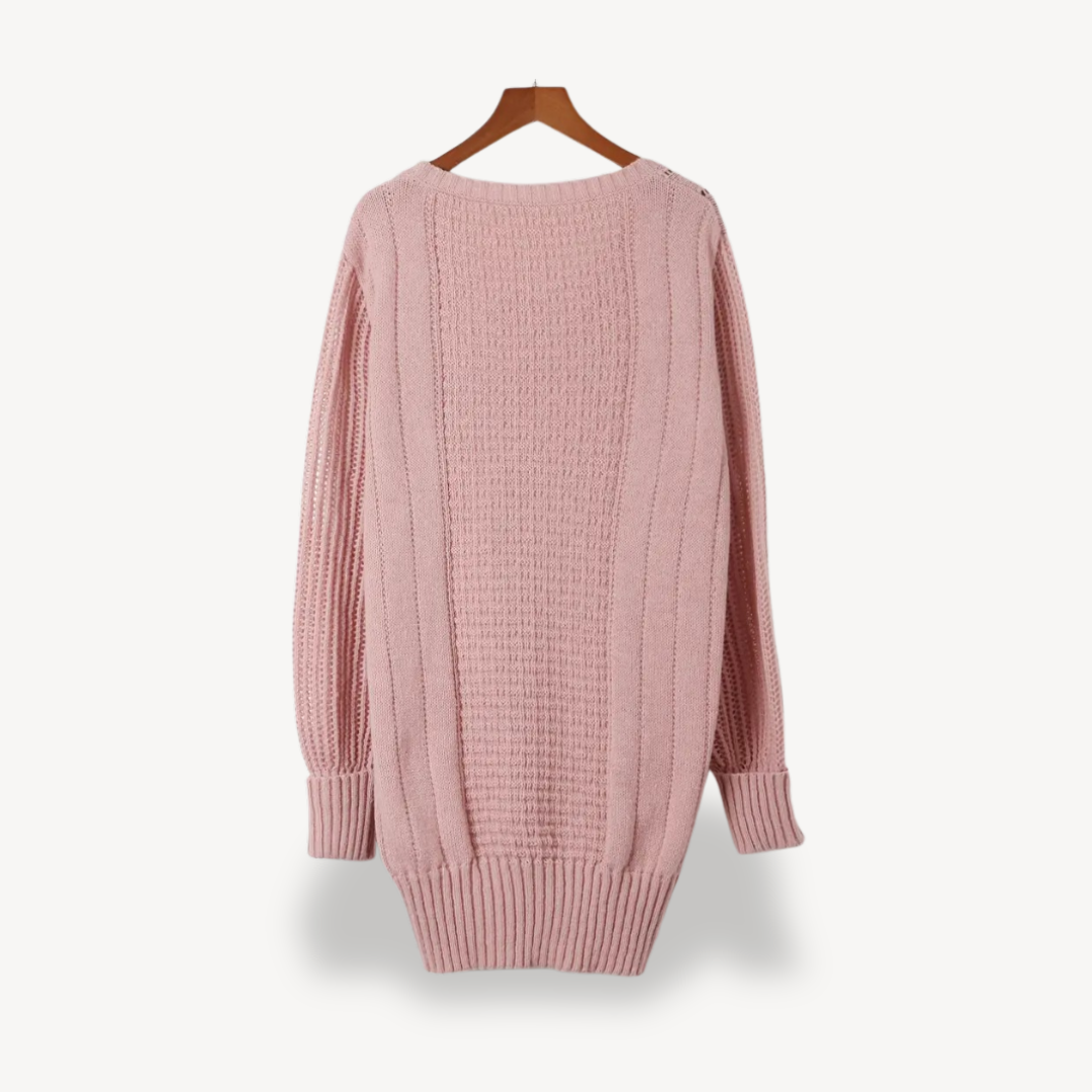 Elarova | Zopfmuster-Pulloverkleid für Damen