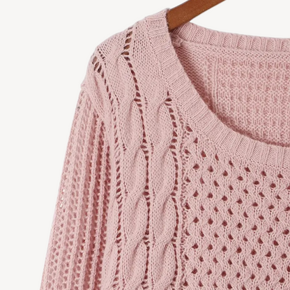 Elarova | Zopfmuster-Pulloverkleid für Damen