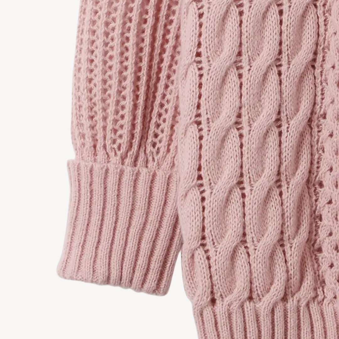 Elarova | Zopfmuster-Pulloverkleid für Damen