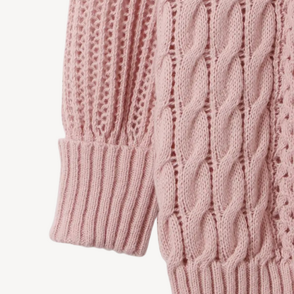 Elarova | Zopfmuster-Pulloverkleid für Damen