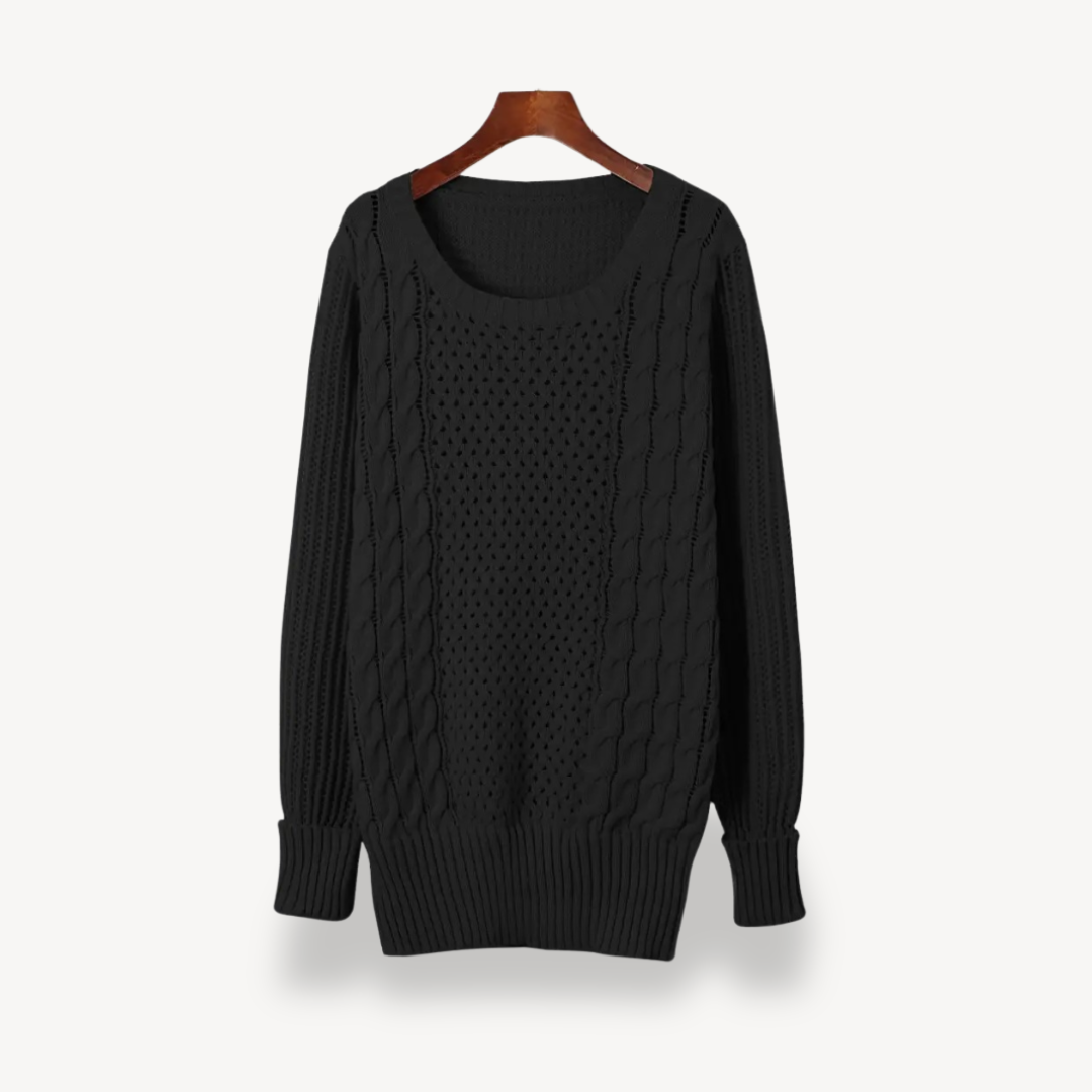 Elarova | Zopfmuster-Pulloverkleid für Damen