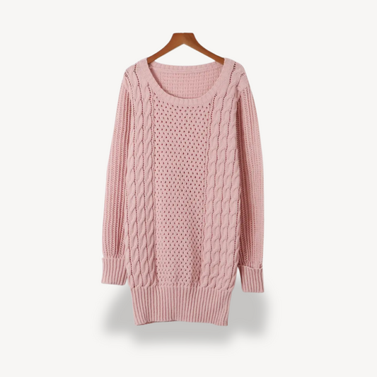 Elarova | Zopfmuster-Pulloverkleid für Damen