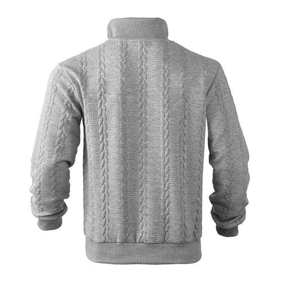 Elarova | Zopfstrick Viertelreißverschluss Pullover für Herren