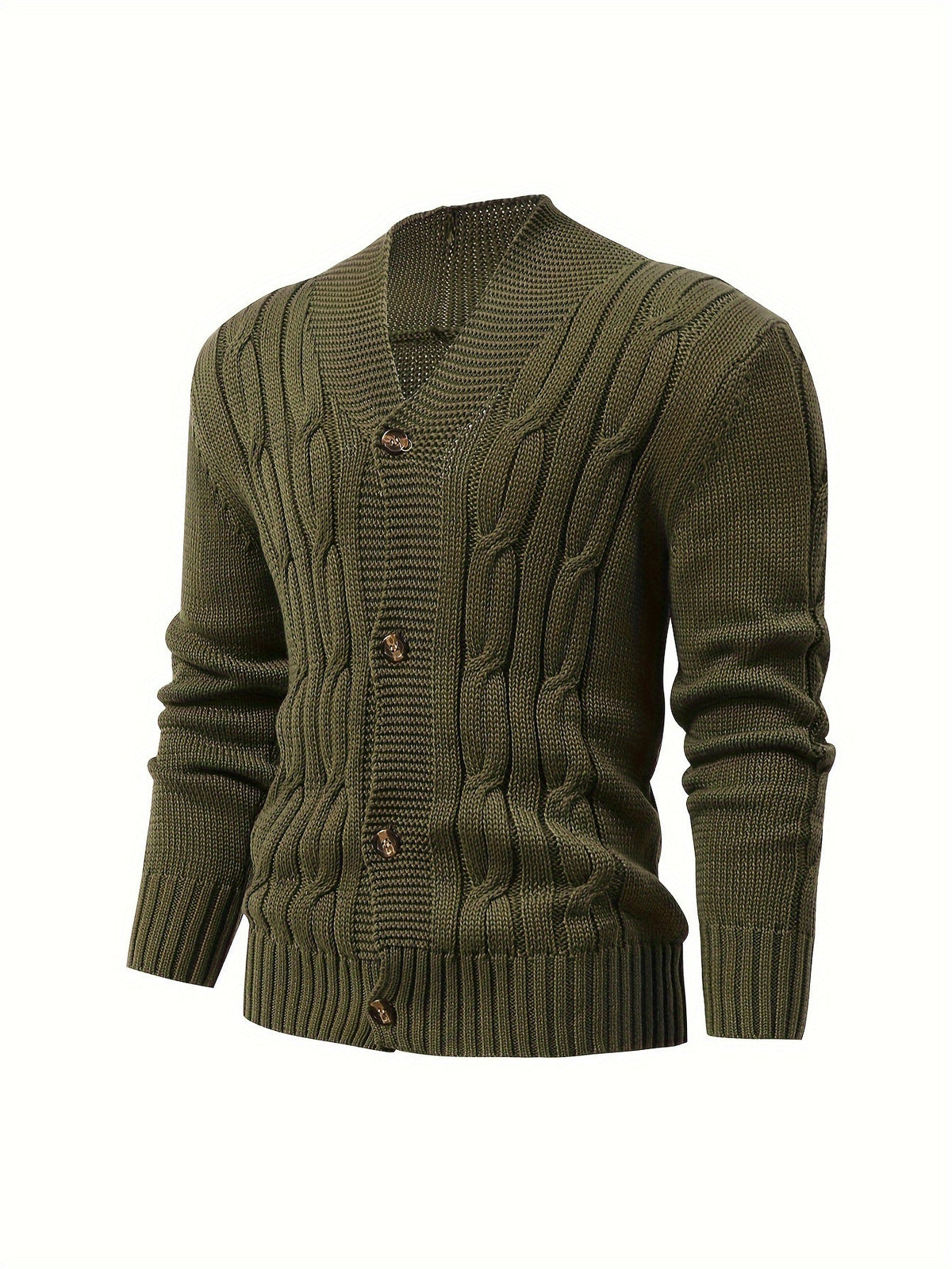 Elarova | Zopfstrickjacke mit Knöpfen